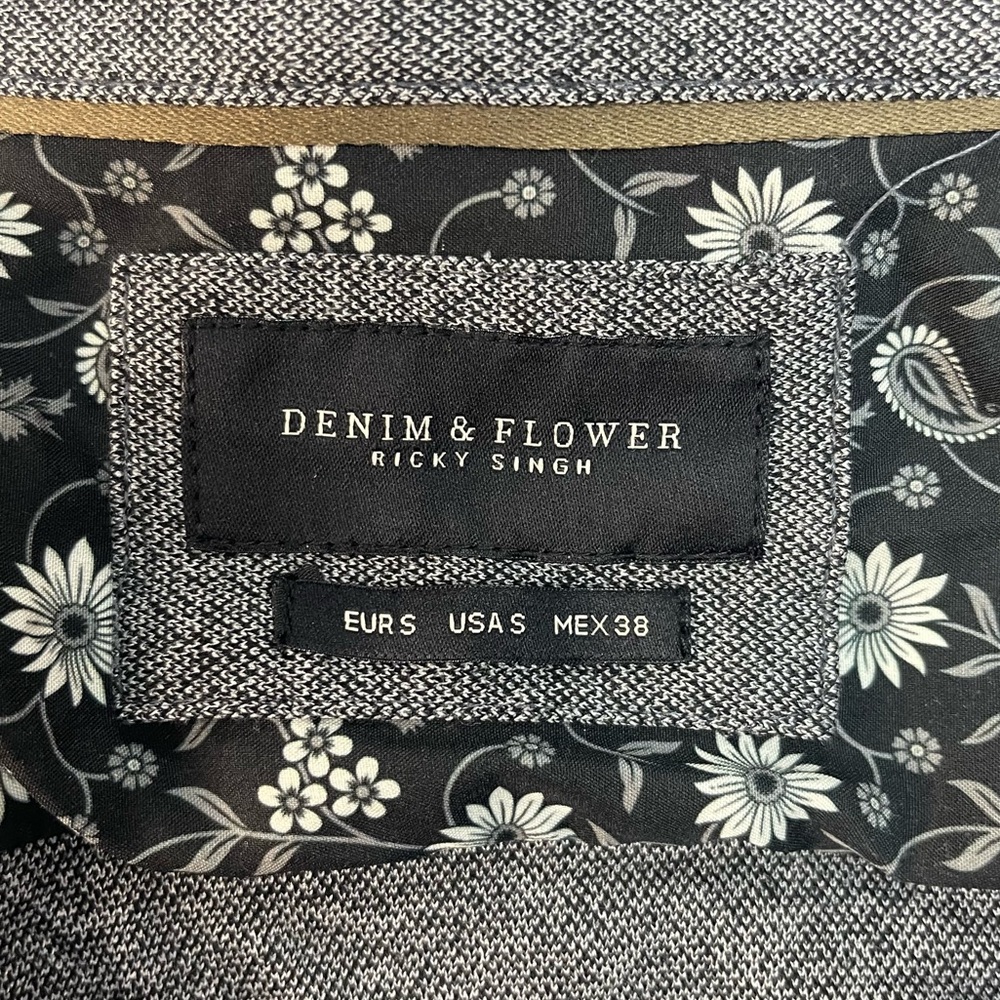 Denim & Flower Grindle Knit Button Down Shirt Gray - Picture 6 of 9